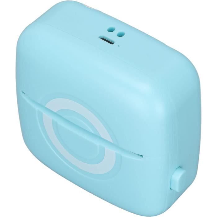 Mini Imprimante Photo Sans Fil Pour Enfants Et Filles - Connexion Bluetooth, Papier Thermique 57x30mm - Couleur Bleue