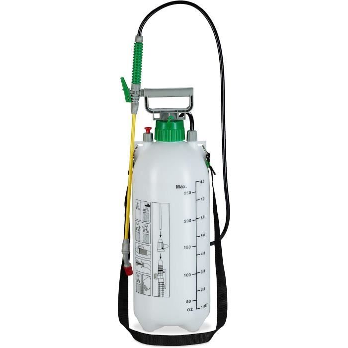 Pulvérisateur De Jardin 7 Litres - Réservoir Transparent Gradué - Pression 3 Bars