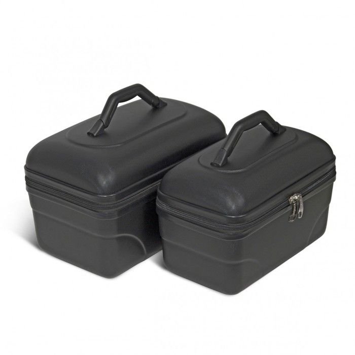 Set de 2 Grands Vanity Cases 9,18L ET 14,49L - Pack de Vanity Rigide pour Voyager en beauté KINSTON (Noir)