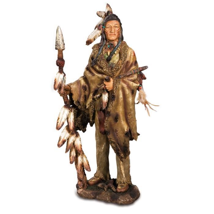 Impexit Reproduction Figurine resine Indien Lance 54/26/14 cm