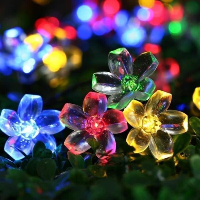 Hugwait Guirlande Lumineuse Fleur De Cerisier 4m 40 LED – 8 Modes, USB, Étanche – Ambiance Romantique Chambre & Jardin