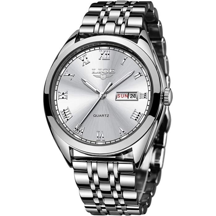 Montre Élégante en Acier Inoxydable pour Hommes
