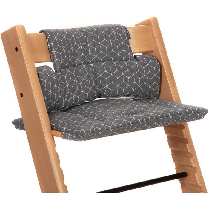 LaLoona Coussin Chaise Haute Bebe Confort Timba – Assise Bebe 2 Pièces, Rembourré, Imperméable, Certifié OEKO-TEX Standard 100, Lavable En Machine – Gris