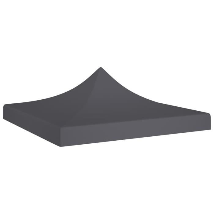 8443 Toit de tente de réception Contemporain - Auvent de Remplacement Toile de Tonnelle 2x2 m Anthracite 270 g-m² Home®