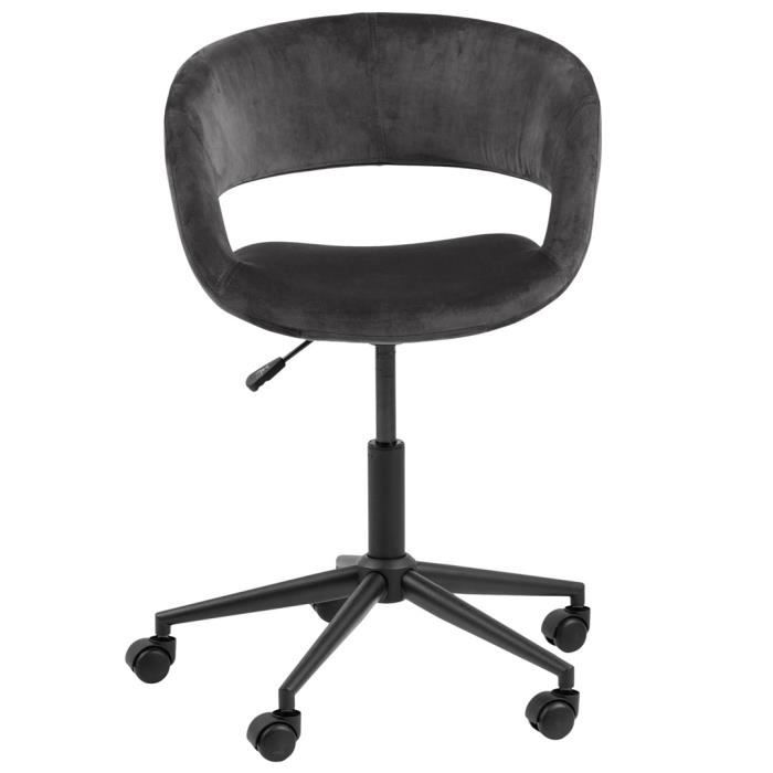 fauteuil de bureau  nina noir,graphite 54x56x87