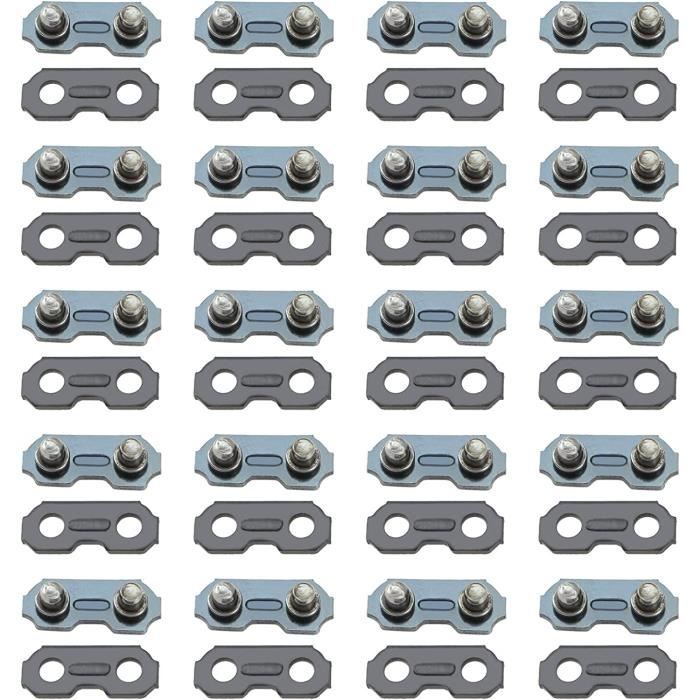 Lot De 24 Maillons De Réparation Pour Chaîne De Tronçonneuse .050" Et .058" - Avec Sangles De Serrage