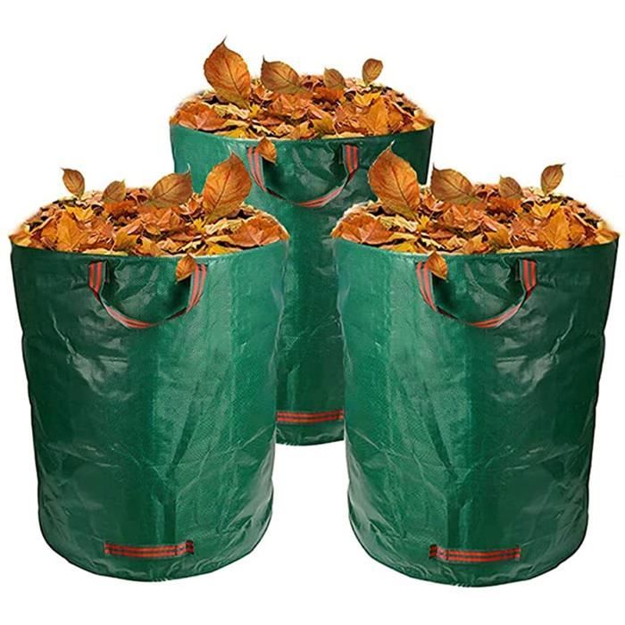 Lot De 2 Grands Sacs De Jardin Réutilisables 106 Gallons - Pour Feuilles, Déchets Verts, Rangement