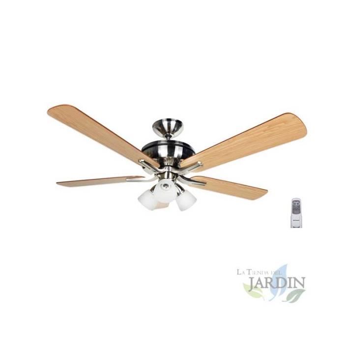 Ventilateur de plafond - Orbegozo - Modèle 132 cm - 5 pales réversibles - Télécommande - Silencieux - Orbegozo
