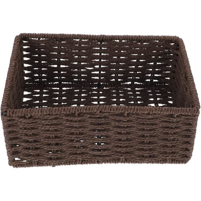 FAMKEEP Lot de 5 Paniers de Rangement en Corde Tissée, Panier de Rangement Empilable,Panier Rangement Salle de Bain, Rangement pour cuisine,Décoration Organisateur pour Salon Chambre à Coucher