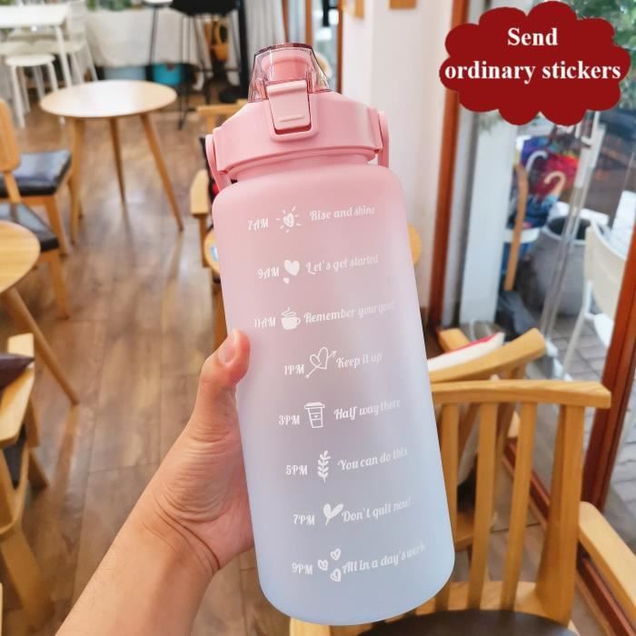 Bouteille d'eau motivante avec marqueur de temps de motivation avec