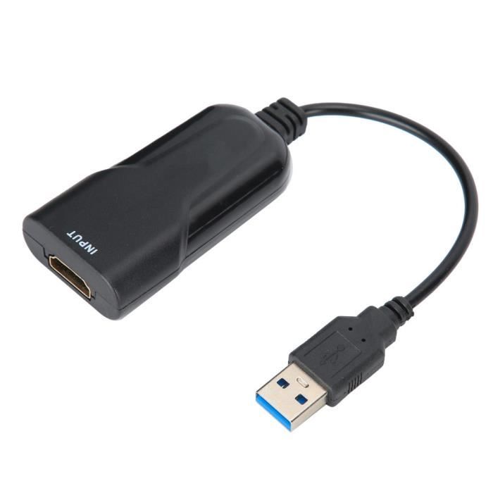 Sonew Adaptateur HDMI vers USB Carte d'Acquisition Audio Vidéo Adaptateur  d'Enregistrement Vidéo HDMI vers USB 1080P pour WIndows - Cdiscount  Informatique