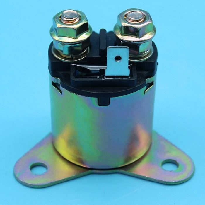 SOLLON Solénoïde de Relais de Démarreur pour BN125,EN500,ER500,ER5,ER6N, ER650, VN1500,ZRX1100 1200,ZZR1200 600,pour Honda CB500,CBF1000,CBR1100,FES 125 250,FJS600,GL1500,NES125,NT650