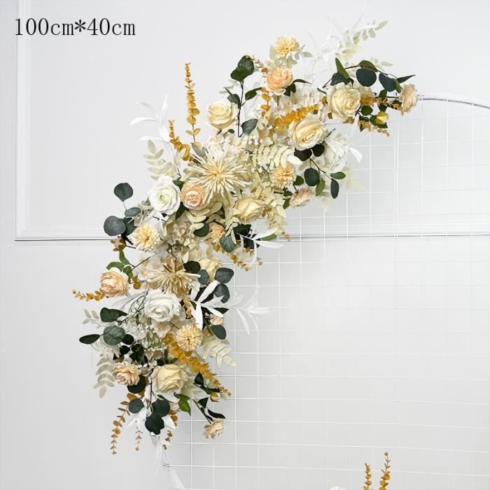 Champagne a - Bouquet de fleurs artificielles pour décoration de mariage,  arrangement dégradé de rangée flora - Cdiscount Maison