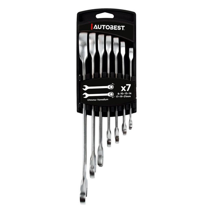 TOOLCRAFT TO-4985421 Jeu de clés plates doubles 7 pièces 3