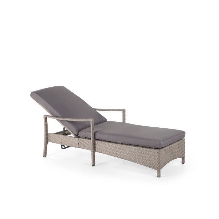 Transat En Rotin Beige Chaise Longue Avec Accoudoirs Coussin Gris Vasto Achat Vente Chaise Longue Transat En Rotin Beige Ch Cdiscount