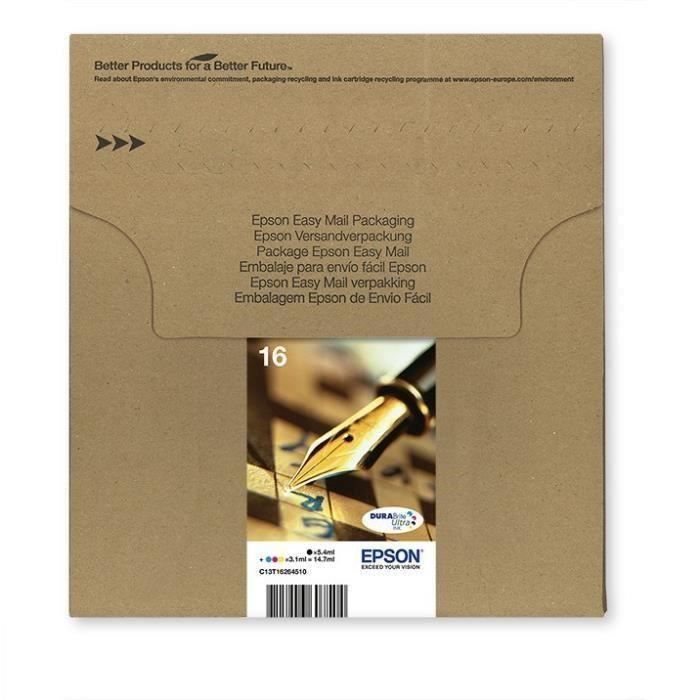 EPSON EasyMail Multiplack T1626 - Stylo plume - Noir jaune cyan magenta (C13T16264511)