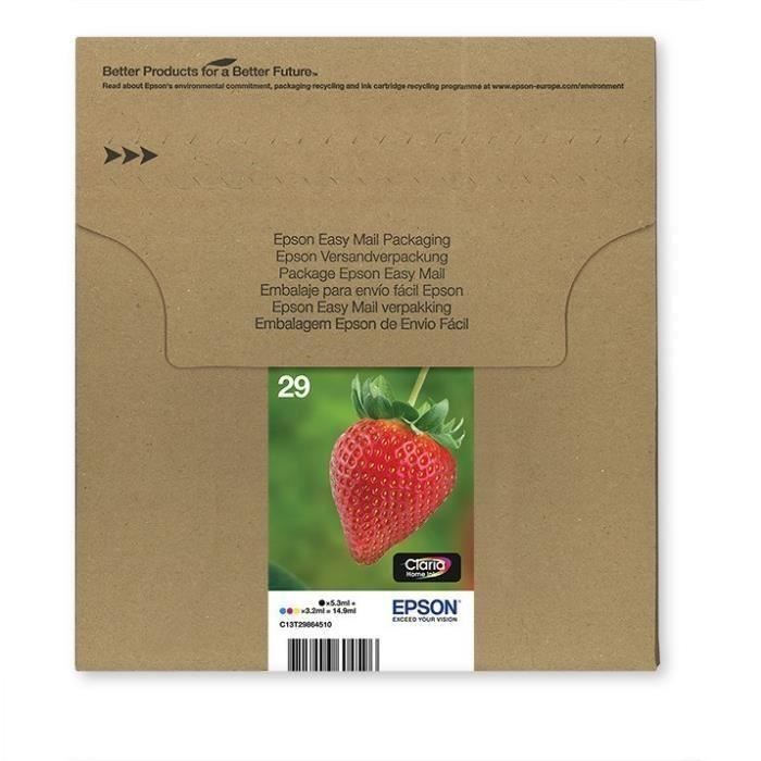EPSON Multipack EasyMail T2986 – Fraise – Noir Cyan Jaune Magenta (C13T29864511)