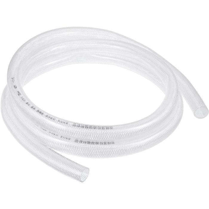 Sourcing Map Tuyau D'arrosage Tressé En PVC, Flexible Transparent 6 Mm