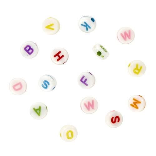 Vicloon Kit 1200 Perles Lettres Acrylique Dorées - Alphabet A à Z Pour Bracelets, Colliers & DIY Bijoux