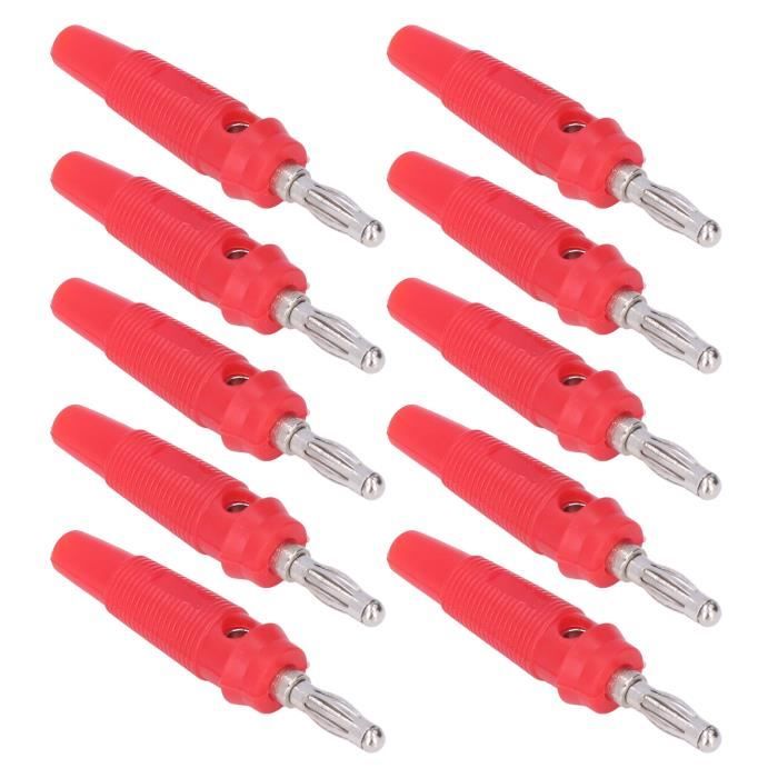 DeWin Fils De Test à Fiches Bananes - Lot De 10, Câbles Souples En Silicone Colorés (30cm) Pour Tests Électriques, Multimètre Et Réparation Auto
