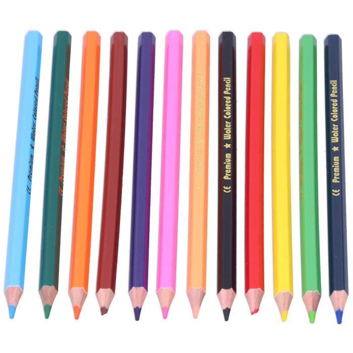 Fdit crayon 12 couleurs 12 pièces crayons de couleur 12 couleurs  hydrosoluble fine recharge peinture stylo Art dessin fournitures