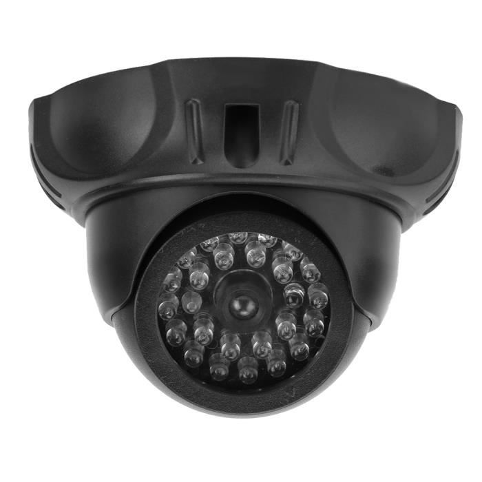 Caméra Imitation Surveillance Caméra Factice Avec LED Rouge Clignotante - Imitation Réaliste - Pour Mur Ou Plafond - Dissuasion Vol Caméra Imitation LED Rouge Clignotante