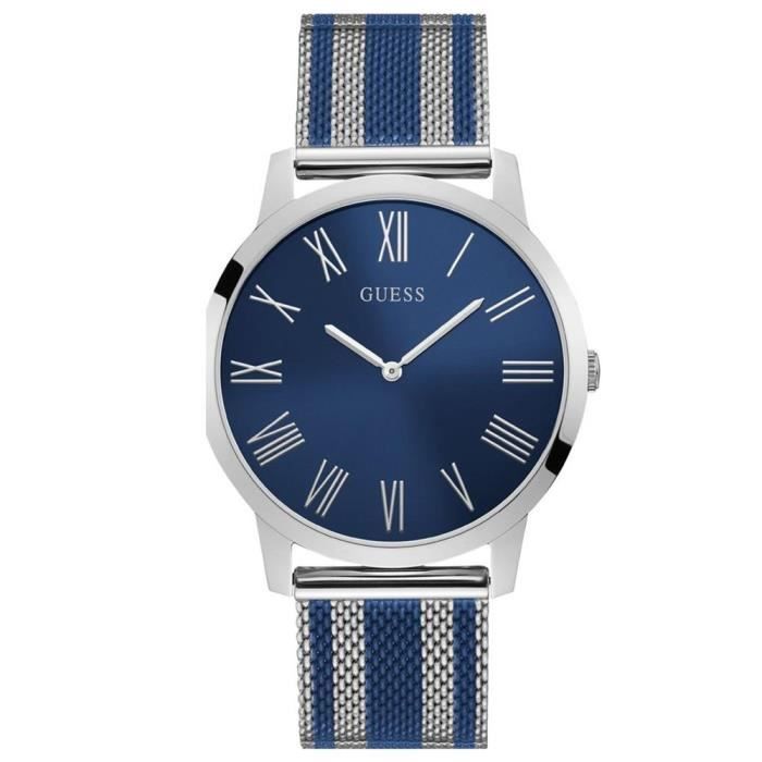 Montre guess homme 2025 bracelet cuir marron