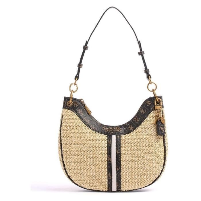 Sac GUESS KASINTA RAFFIA HOBO UNIQUE Beige Achat / Vente Sac GUESS