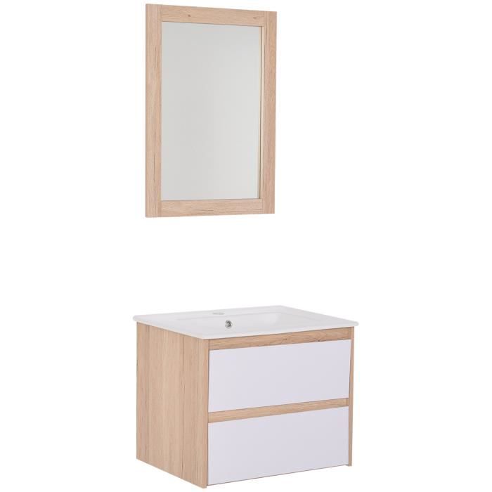 Meuble Sous Lavabo Profondeur 40 Cm Meuble Sous Vasque 55 Cm Blanc Salle De Bain Achat Vente Pas Cher