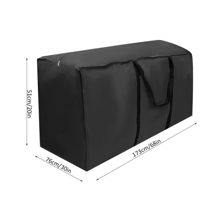 210D Oxford Housse de sac de rangement de coussin de meubles d'extérieur étanche à la poussière (173 * 76 * 51cm)