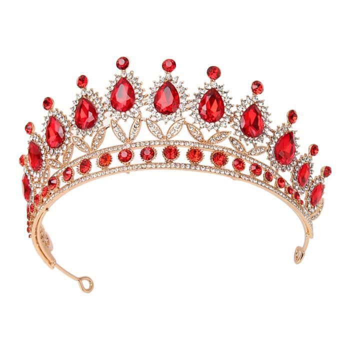 Couronne Rouge Avec Une Illustration Isolée De Vecteur De Contour De