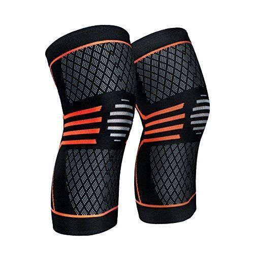 Genouillère De Compression Longue - Sport, Arthrose, Blessures | Gel Antidérapant, Respirante - Homme/Femme