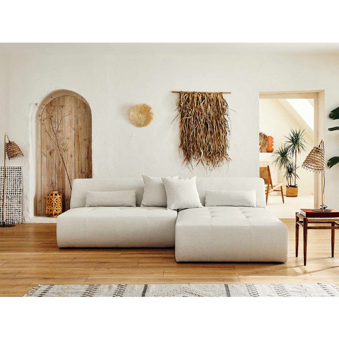 Onyx - canapé modulable dangle réversible 4 places - en tissu - Beige