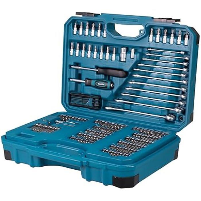 Jeu doutils MAKITA 231 pcs Acier et plastique Couleur Durable et résistant