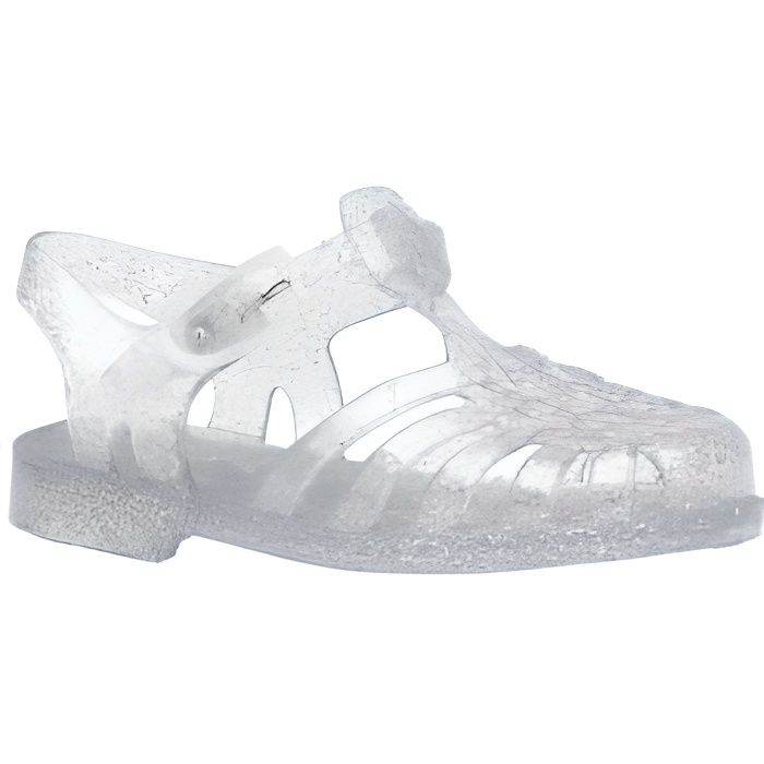 Sandales mixte MEDUSE SUN Argent paillet Talon plat Bride