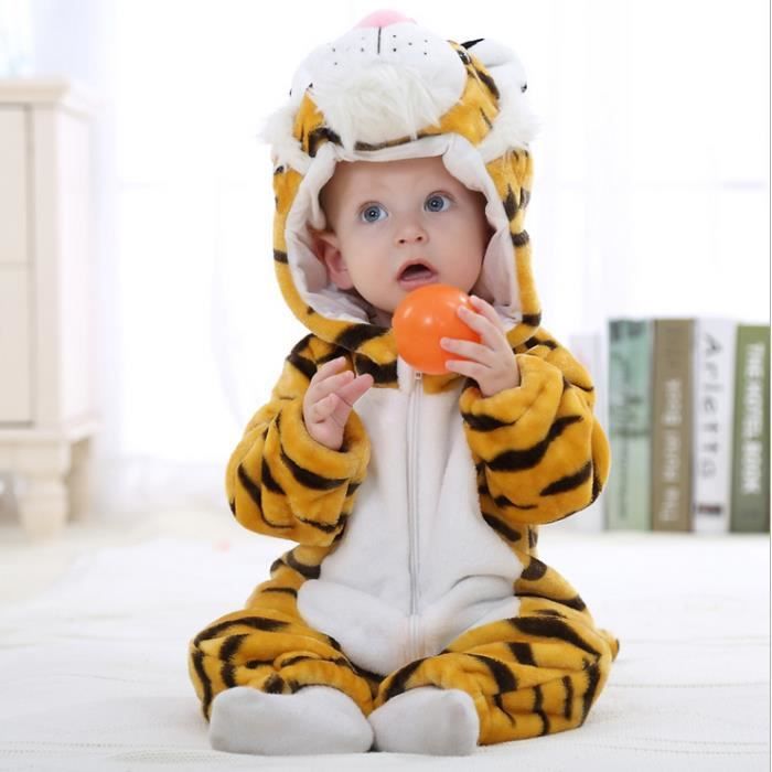 Combinaison bebe a fermeture eclair Barboteuse bebe Jumpsuit bebe 0 24 mois 1B004 6 Tigre Cdiscount Pret a Porter