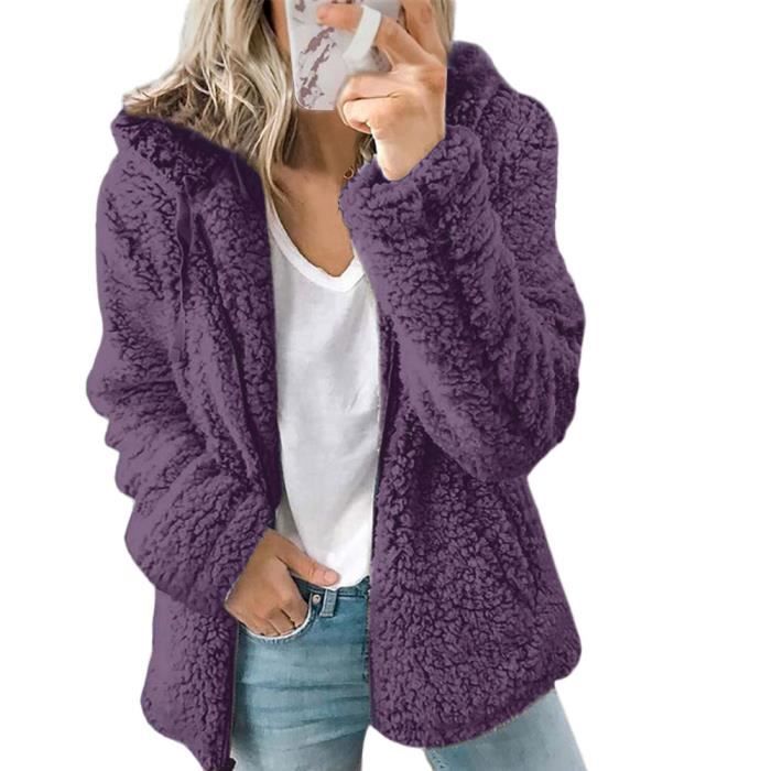 Veste cheap peluche femme