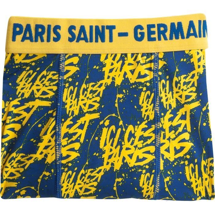 Boxer short PSG Collection officielle PARIS SAINT GERMAIN Jaune Cdiscount Pret a Porter