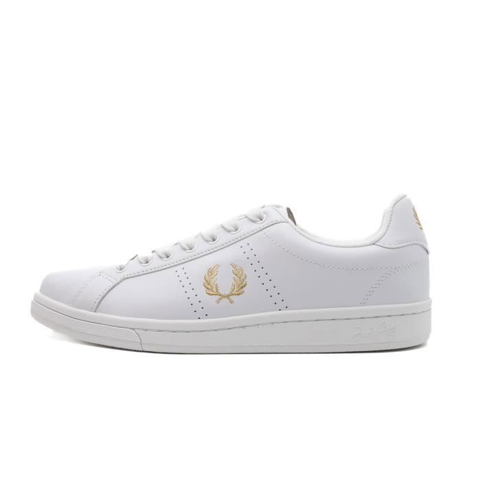Fred Perry Baskets - FRED PERRY - FP B721 Cuir - Blanc - Homme - Lacets
