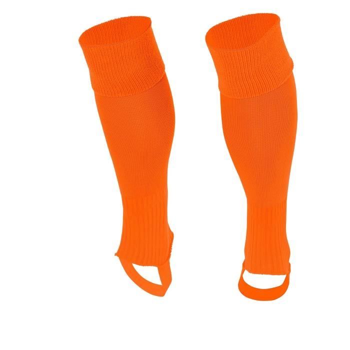 chaussettes sans pied stanno - orange - senior - homme - football - respirant