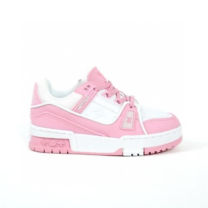 Louis Vuitton Trainer Chaussures pour Homme Femme Rose Rose - Cdiscount  Chaussures