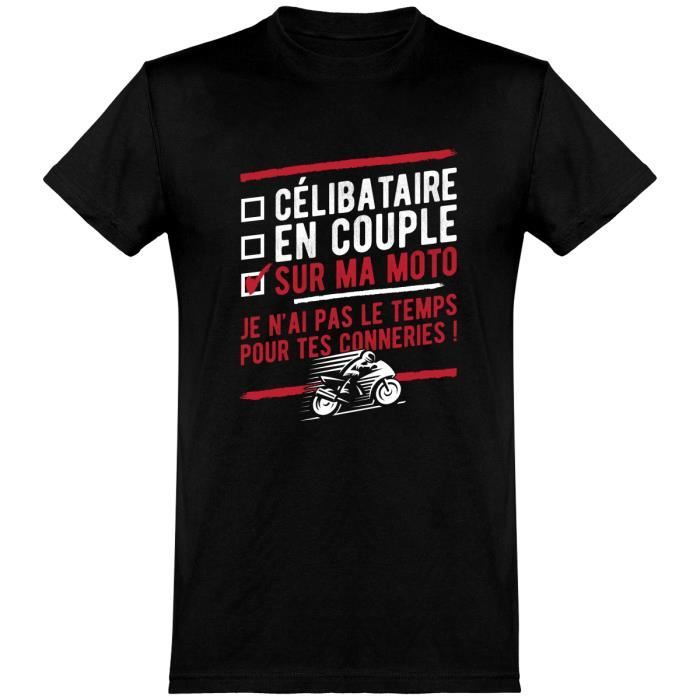 Celibataire Sur Ma Moto T Shirt Humour Imprime En France Homme Motard Black Cdiscount Pret A Porter Celibataire Sur Ma Moto T Shirt Humour Imprime En France Homme Motard Black Cdiscount Pret A Porter