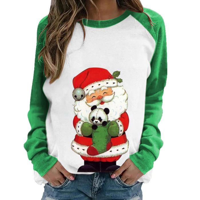Pull De Noël Drôle Femme | Sweat-Shirt à Motif Bonhomme De Neige | Hiver Chaud Et Confortable | Idée Cadeau Moche Sympa