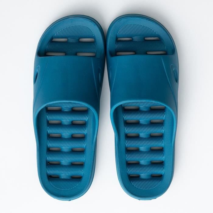 Dames/Hommes Sandales de Douche Pantoufles légères antidérapantes Sandales de Sol intérieures et extérieures Chaussures de Bain Piscine 