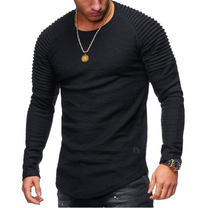 Sweat Basic Cotton Manche Longue Homme Oversize Sweat Shirt Homme