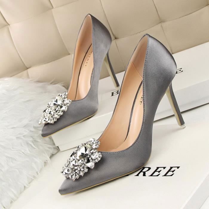 Chaussure femme shop grise talon