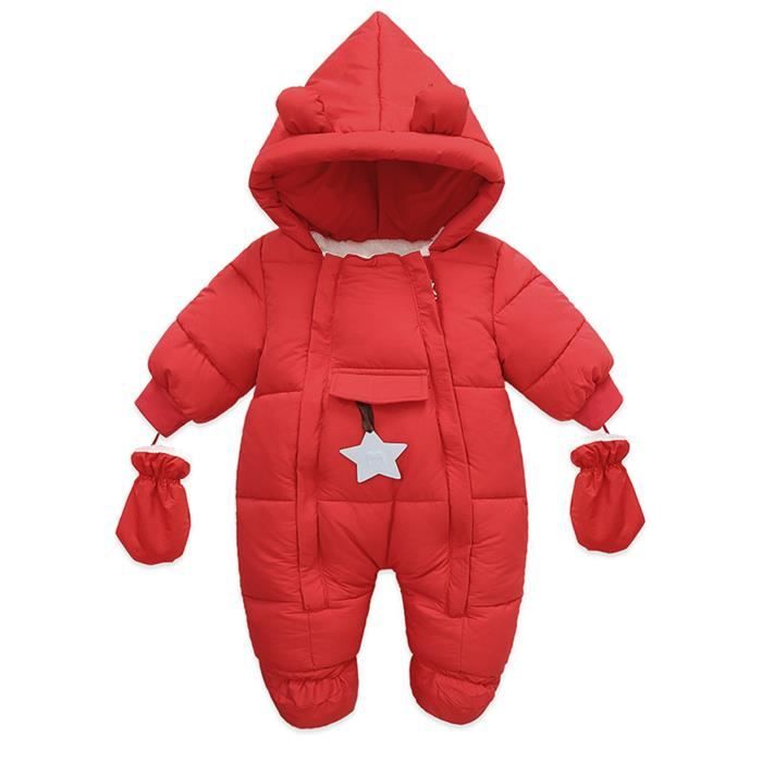 Combinaison Neige Bébé Garçon/fille - Grenouillère Chaude à Capuche, Imperméable, Pour 3 à 24 Mois (plusieurs Coloris)