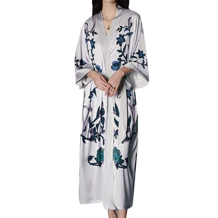 Pyjama En Soie Femme été,En Soie D'été Dames Pyjama Chemise De Nuit En Soie De Glace Pyjama à