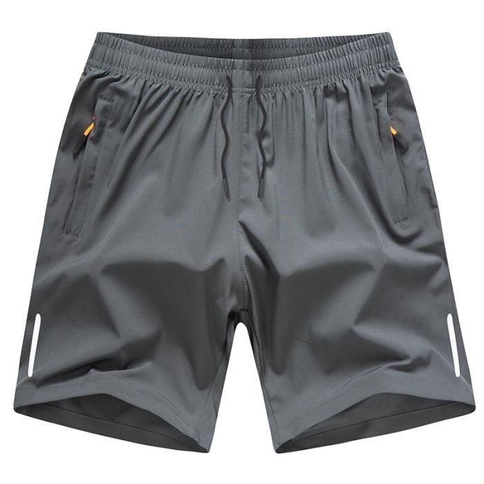 Bermuda Homme,Été Bermuda de Sport Homme,Short avec Poches pour Hommes,Gris