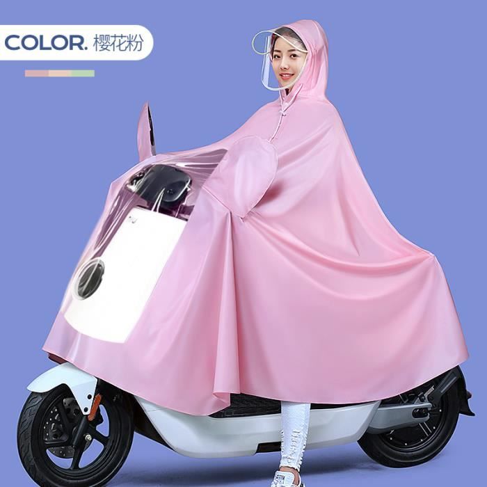 Poncho De Pluie Long Pour Vélo Électrique - Imperméable PVC Réutilisable | Protection Complète Cycliste